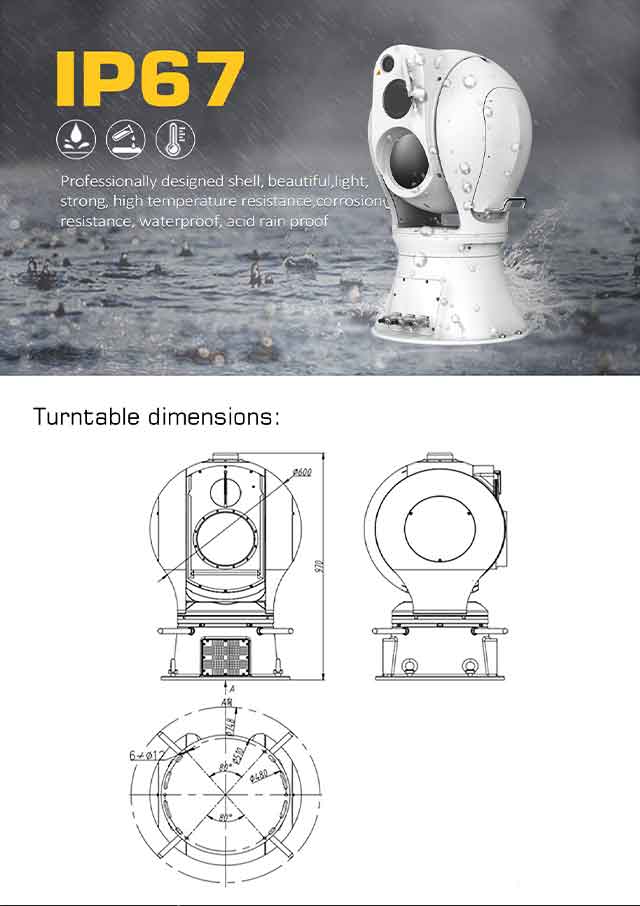 Cooling photoelectric turntable