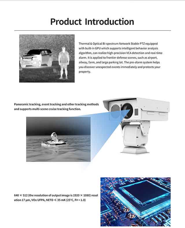 Thermal Optical BI-Spectrum Network Stable Ptz