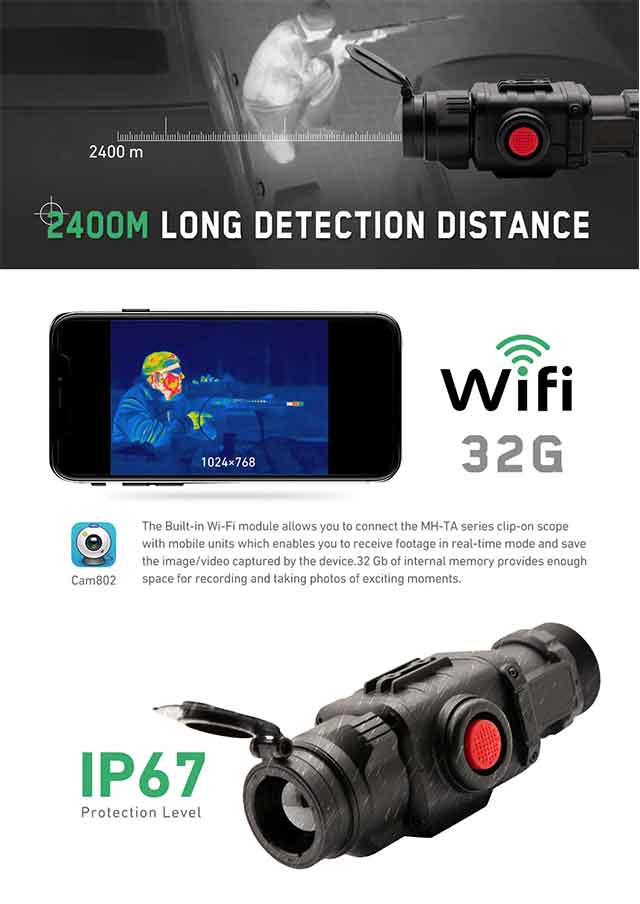 Clip-on thermal scope