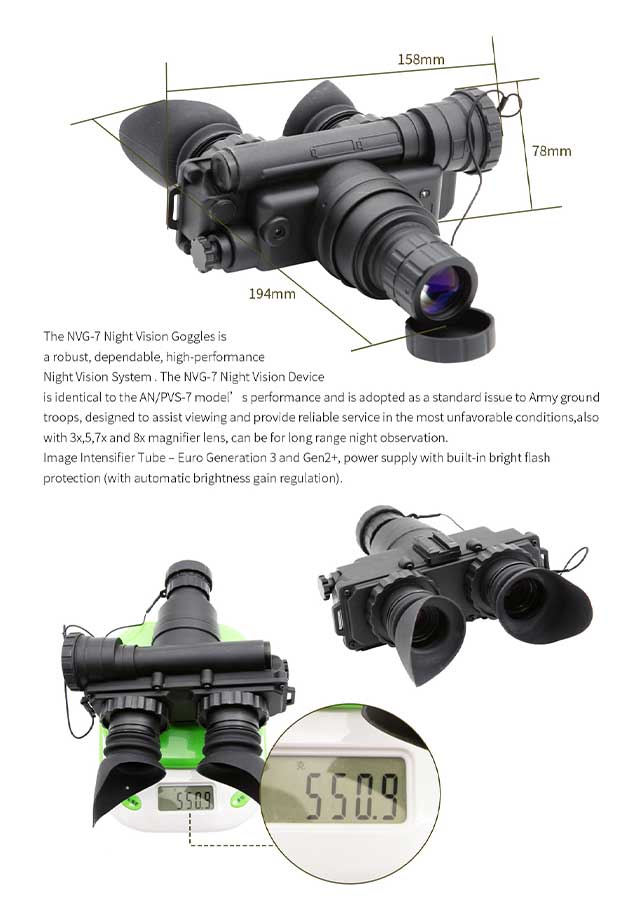 Military-grade night vision goggle system has repeatedly proven its worth in combat, and is the highest-quality PVS7 system for sale on the market.